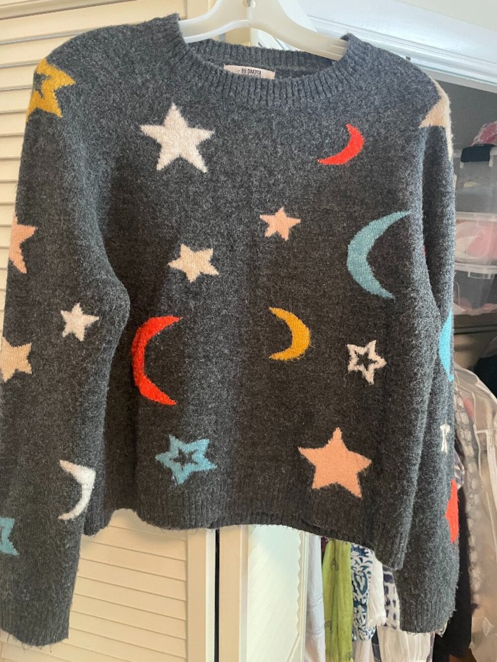Steve Madden Sweater. Black with stars and moons